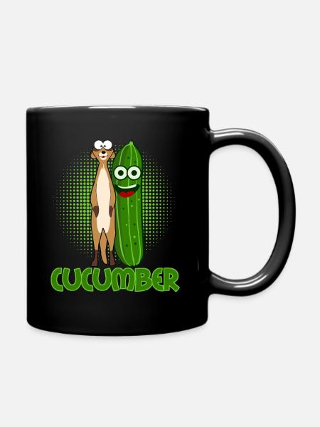 Concombre Suricate Légume Concombres - Mug uni - noir