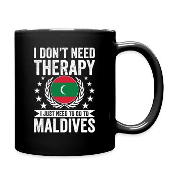 I don't need therapy, just Maldives - Full Colour Mug - black - Right