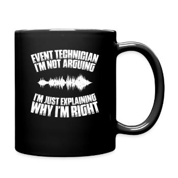 Veranstaltungstechniker Technicien événementiel - Mug uni - noir - Droite