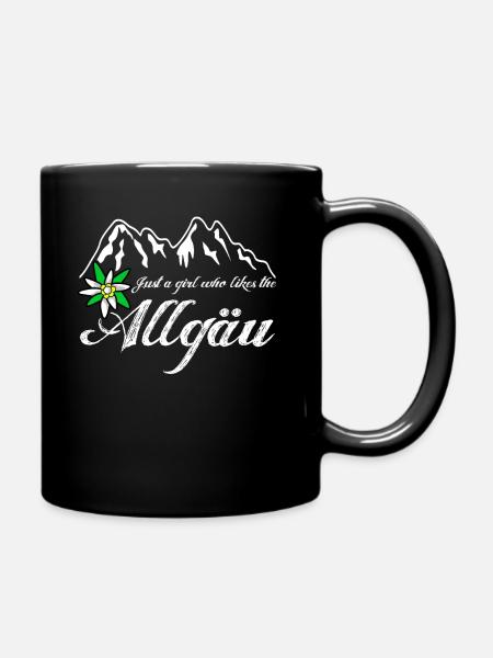 Allgäu Wandern Blume Berge Allgäuer - Tasse einfarbig - Schwarz