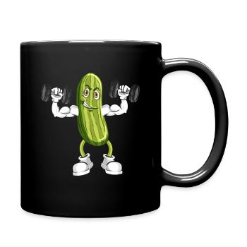 Vegan Fitness Vegan Bodybuilding Concombre - Mug uni - noir - Droite