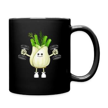 Vegan Vegan Bodybuilding Fenouil - Mug uni - noir - Droite