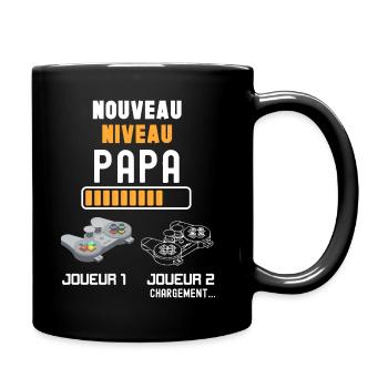 Cadeau future naissance futur papa joueur - Mug uni - noir - Droite