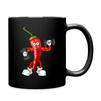 Vegan Vegan Bodybuilding Piment Rouge - Mug uni - noir - Droite