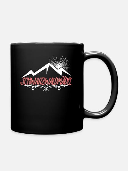 Schwarzwald Mädel Frau Schwarzwaldbub - Tasse einfarbig - Schwarz