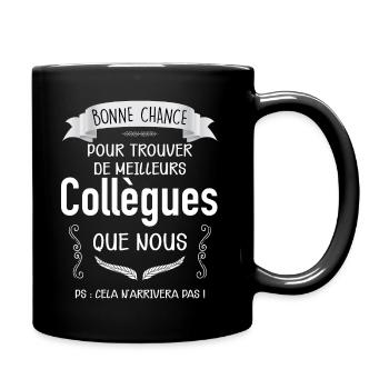 Collegue départ bonne chance - Mug uni - noir - Droite
