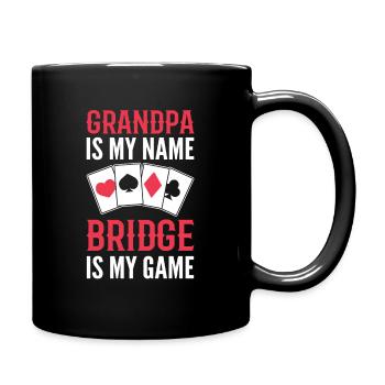 Grand-père est mon nom Bridge est mon jeu de cartes de jeu - Mug uni - noir - Droite