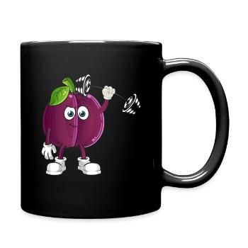 Vegan Vegan Bodybuilding Champignon Prune - Mug uni - noir - Droite