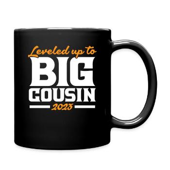 Leveled Up To Big Cousine 2023 - Full Colour Mug - black - Right