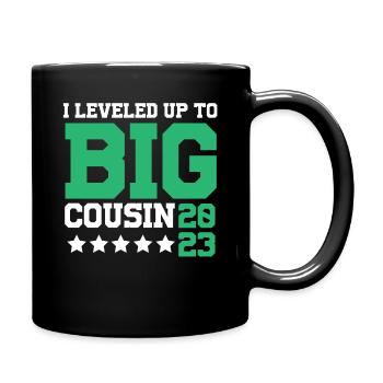 Leveled Up To Big Cousine 2023 - Full Colour Mug - black - Right
