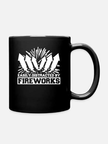 Pyro Feuerwerk Feuerwerker Pyrotechnik - Tasse einfarbig - Schwarz