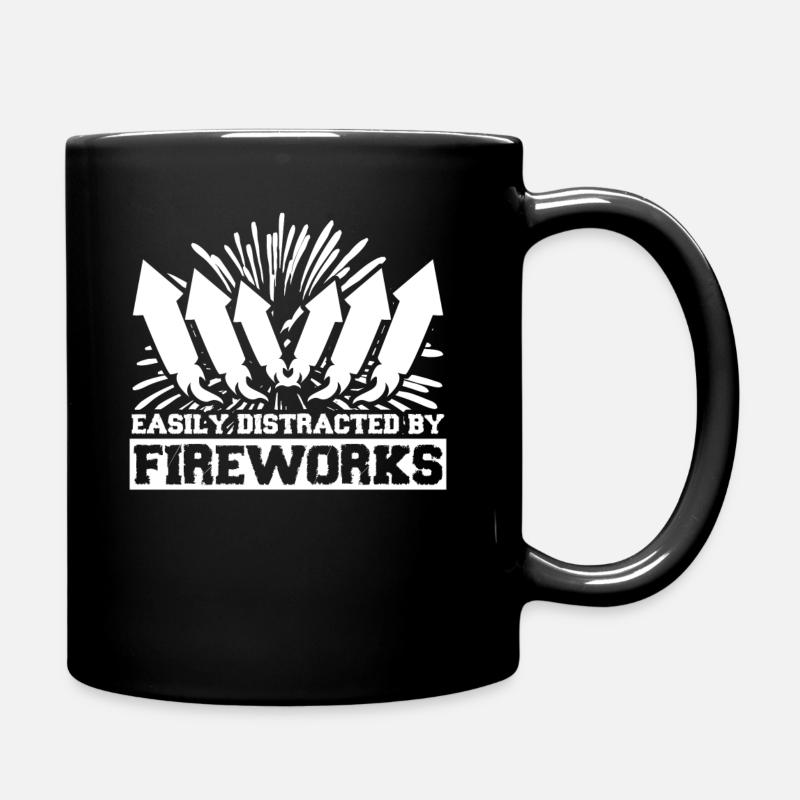 Pyro Feuerwerk Feuerwerker Pyrotechnik - Tasse einfarbig - Schwarz
