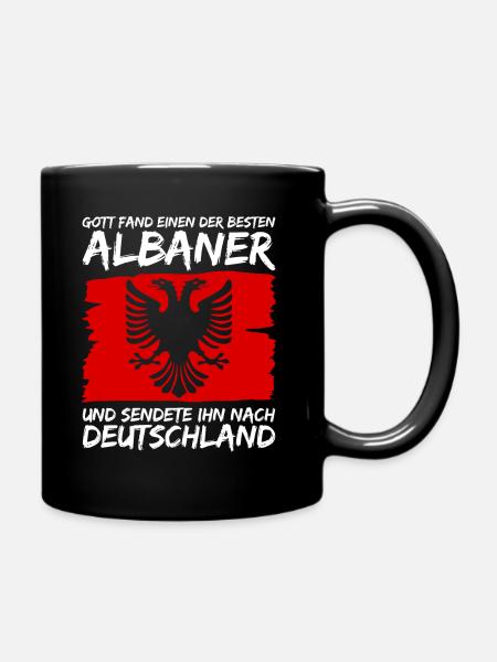 Albanien Albanische Flagge Albaner - Tasse einfarbig - Schwarz