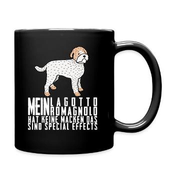 Lagotto Romagnolo Spruch Witz Hund Hunde - Tasse einfarbig - Schwarz - Rechts