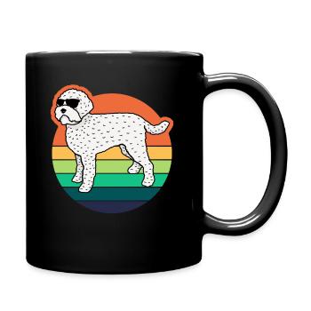Lagotto Romagnolo Dog Retro Joke Dogs - Full Colour Mug - black - Right