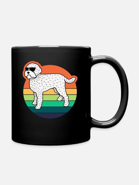 Lagotto Romagnolo Hund Retro Witz Hunde - Tasse einfarbig - Schwarz