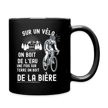 Velo citation marrante pour homme cycliste - Mug uni - noir - Droite