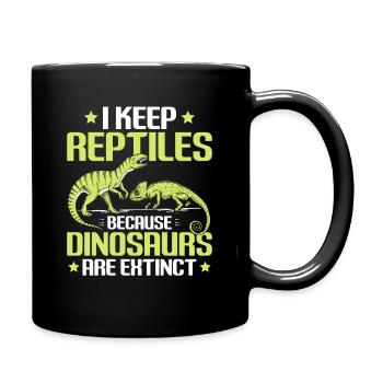 Reptilien Reptil Schlangen Eidechse Terrarium - Tasse einfarbig - Schwarz - Rechts