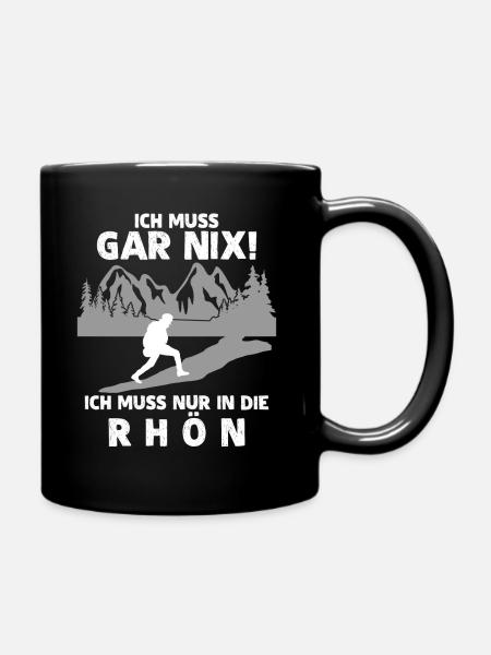 Rhön und Rhöner Berge Wandern - Tasse einfarbig - Schwarz