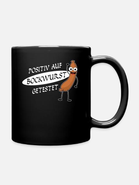 Bockwurst Wurst Positiv Bratwurst - Tasse einfarbig - Schwarz