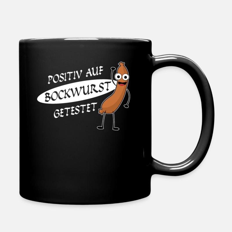 Bockwurst Wurst Positiv Bratwurst - Tasse einfarbig - Schwarz