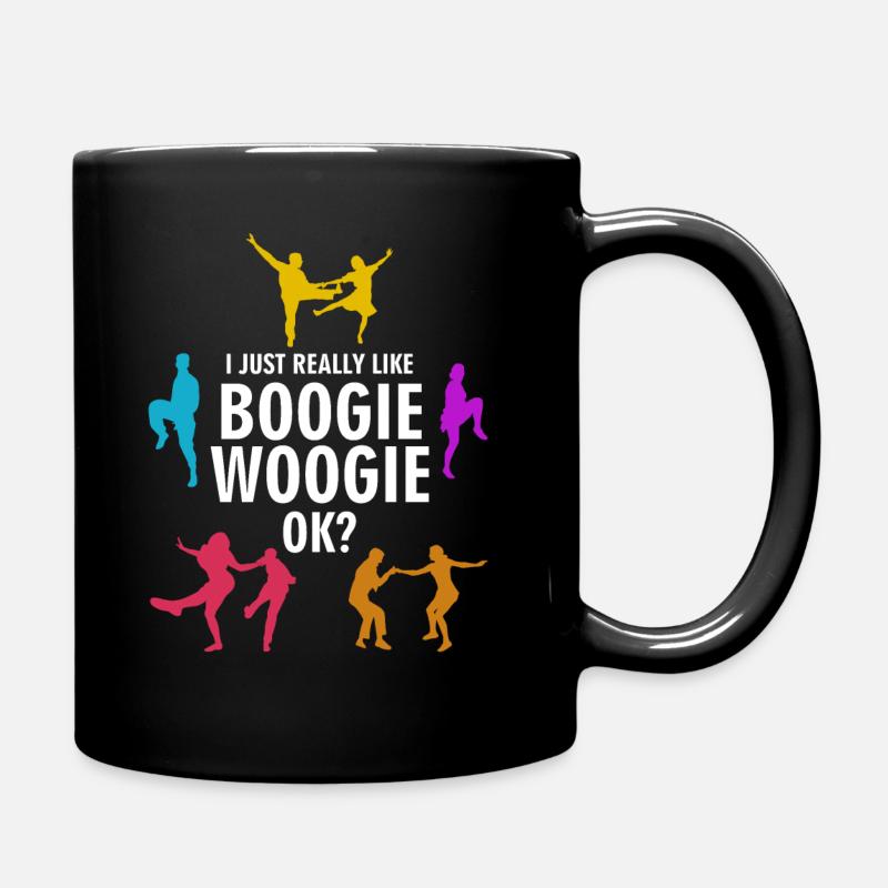 Boogie Woogie I like Boogie-Woogie - Full Colour Mug - black