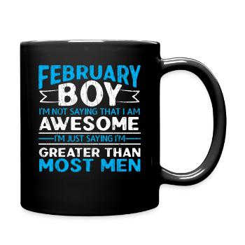 Février Anniversaire des hommes - Mug uni - noir - Droite