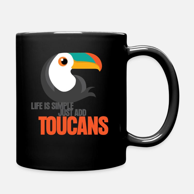 Tukan Toucans niedliche Tukane - Tasse einfarbig - Schwarz