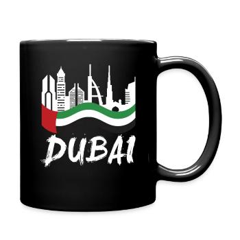 Dubai United Arab Emirates The Palm - Full Colour Mug - black - Right