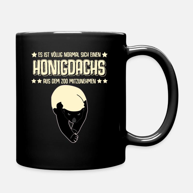 Honigdachs Witz Badger Honig Dachs - Tasse einfarbig - Schwarz