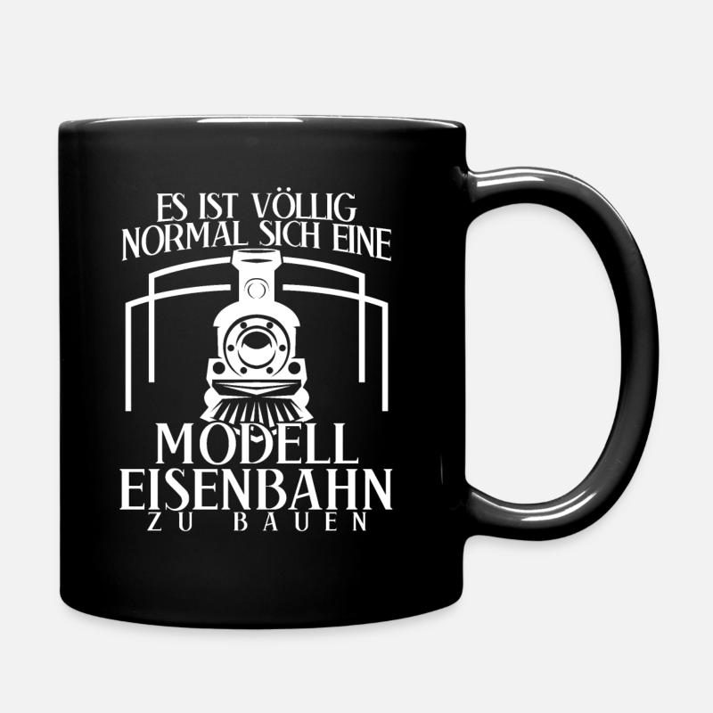 Modellbahner Lokomotive Modelleisenbahn - Tasse einfarbig - Schwarz
