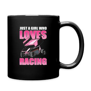 Je suis juste une fille qui aime la piste de terre battue - Mug uni - noir - Droite