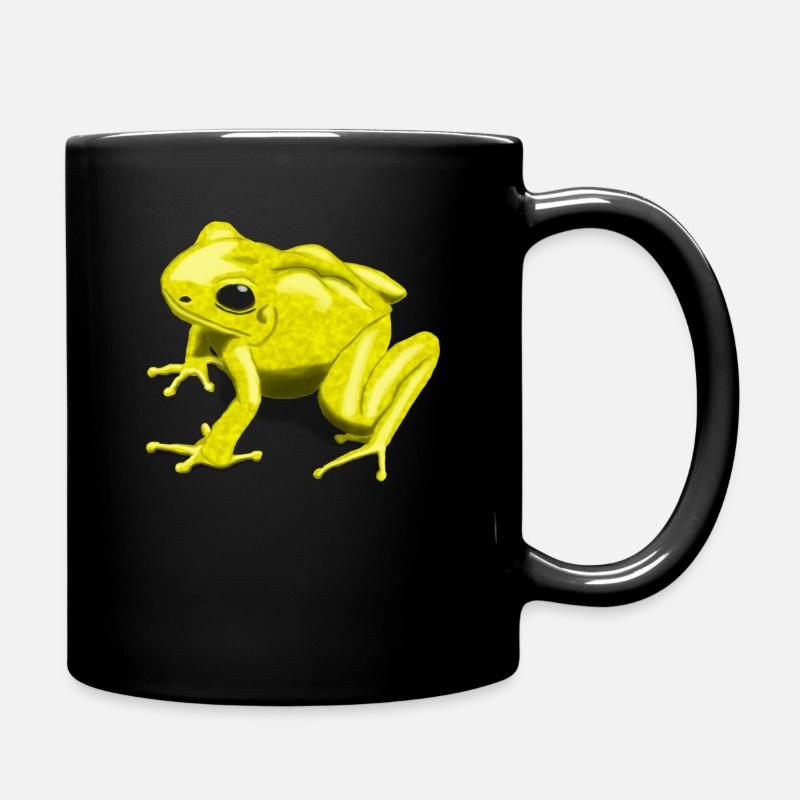 grenouille flèche empoisonnée jaune - Mug uni - noir