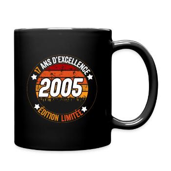 17 ans d'excellence 2005 vintage - Mug uni - noir - Droite