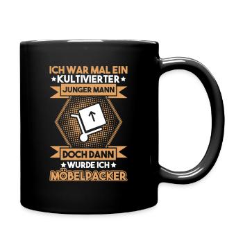 Möbelpacker Umzugsunternehmen Umzugshelfer Mover - Tasse einfarbig - Schwarz - Rechts