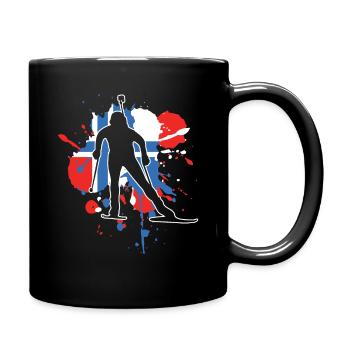 Norvège Drapeau Biathloniste - Biathlon - Mug uni - noir - Droite