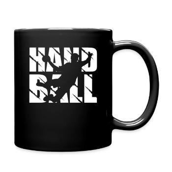 Handball- Und Handballspielerdesign Handball - Tasse einfarbig - Schwarz - Rechts