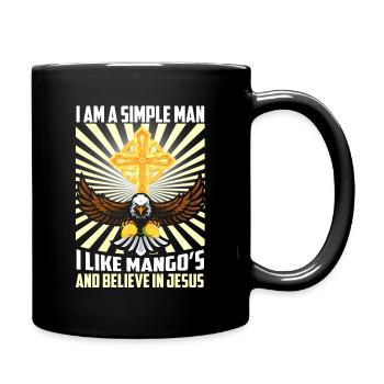 Jesus Fruit Christ Fruit God Christ Mango - Full Colour Mug - black - Right
