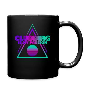Clubbing Hardtekk Techno Festival Raver - Full Colour Mug - black - Right