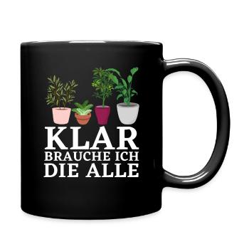 Damen Floristin Lustig Verrückte Floristin Blumen - Tasse einfarbig - Schwarz - Rechts