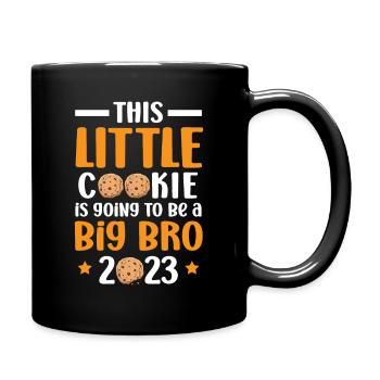Lustiger Spruch Großer Bruder 2023 - Tasse einfarbig - Schwarz - Rechts