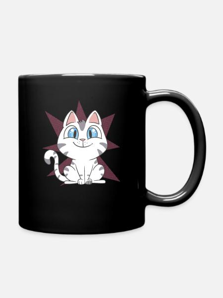 Cute Cat - Tasse einfarbig - Schwarz