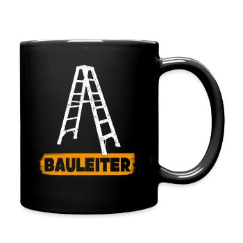 Bauleiter Bauherr Bauleitung Hausbau - Tasse einfarbig - Schwarz - Rechts