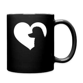 Caniche Chien Coeur Ombre Image - Caniche - Mug uni - noir - Droite
