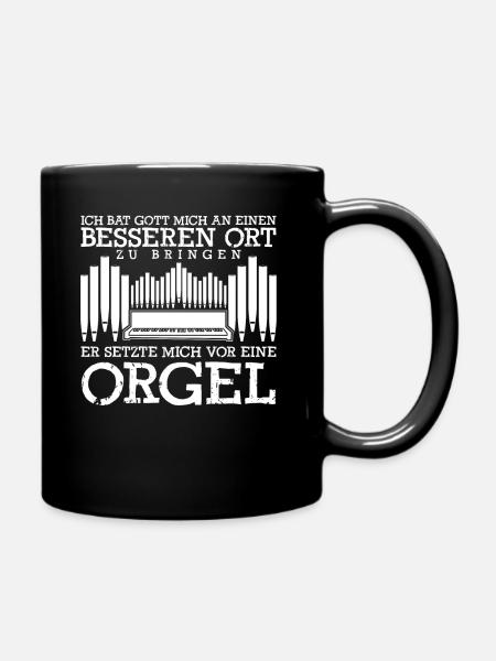 Orgel Organist Orgelbauer Orgelspieler - Tasse einfarbig - Schwarz