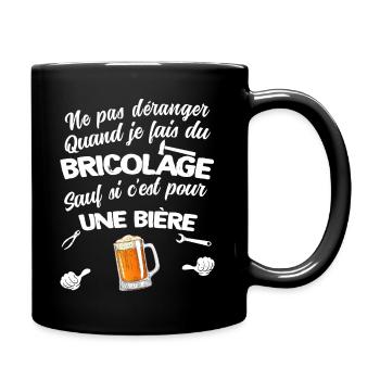 Papy bricoleur humour bricolage bière - Mug uni - noir - Droite