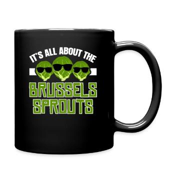 Rosenkohl Gemüse Brussels Sprouts - Tasse einfarbig - Schwarz - Rechts