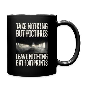 Take Nothing But Pictures Leave Nothing But - Tasse einfarbig - Schwarz - Rechts