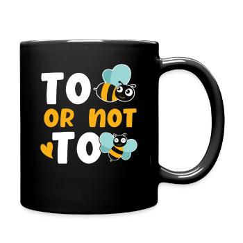 Abeille ou pas abeille - Mug uni - noir - Droite