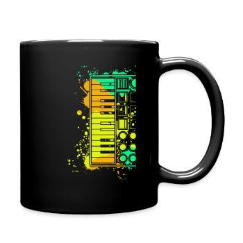 Synthesizer Synth Synthesizers - Full Colour Mug - black - Right